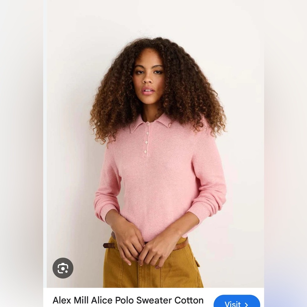 Alex Mill 100% Cotton Alice Polo Sweater